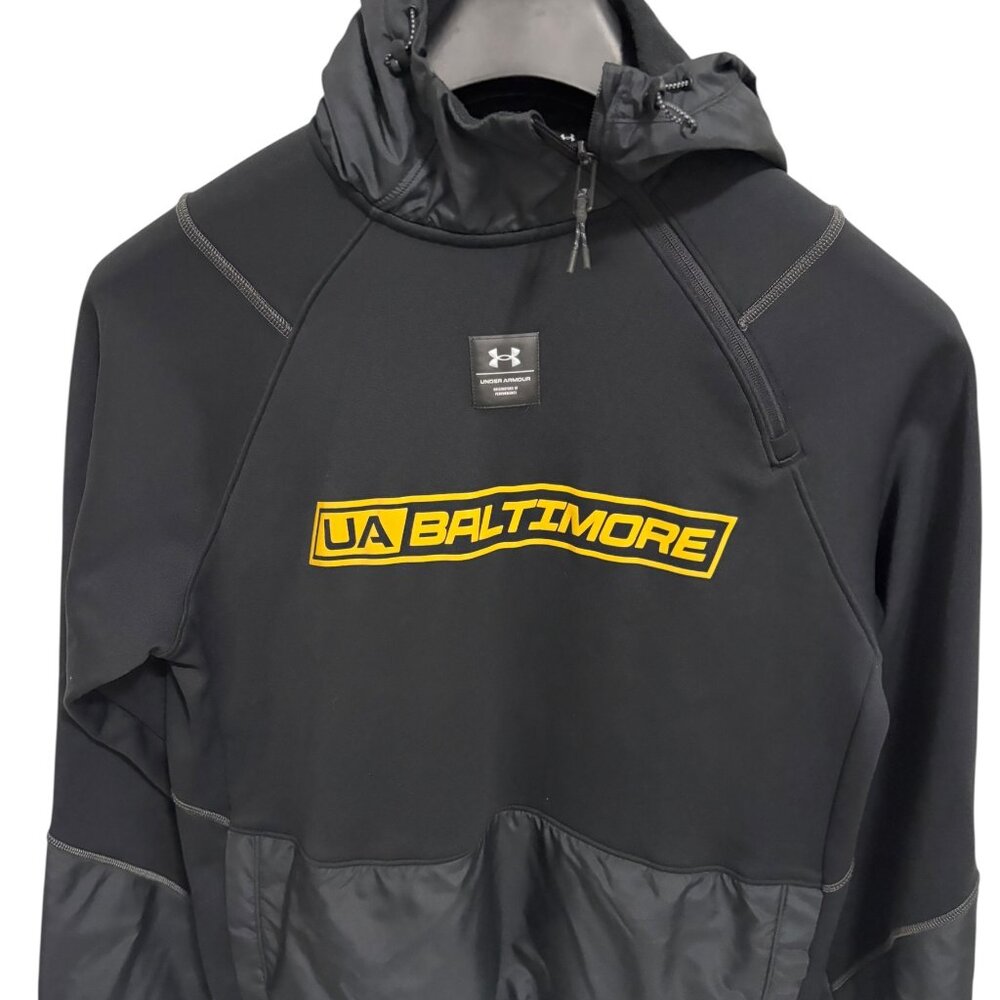 Under Armour UA Baltimore Hooded Pullover Sweatshirt Size Medium Loose Fit